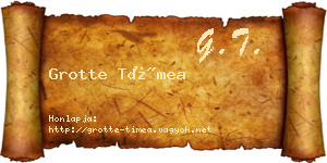 Grotte Tímea névjegykártya